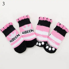 4-Piece Set Knitted Pet Socks