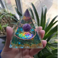 Amethyst Orgone Pyramid EMF Protection