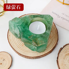 Natural Shape Crystals Candle Holder