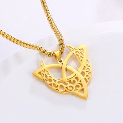 Triade Celtic Sun&Moon&Stars Knot Pendant Necklace