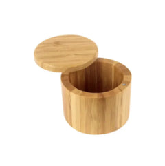 Round Bamboo Spice Box