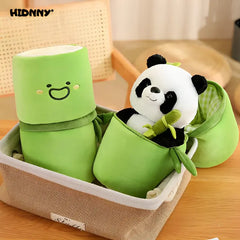 Bamboo Tube Panda Stuffed Animal