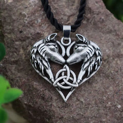 Viking Wolf Head Necklace Pendant