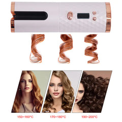 Ceramic Hair Curler Cordless - Auto Rotating