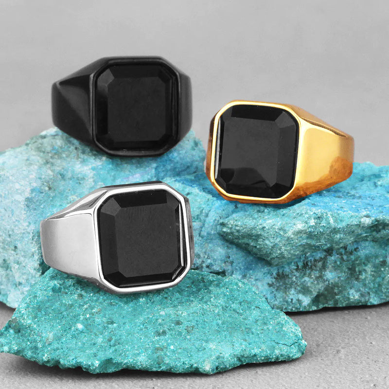 Balck Obsidian Ring