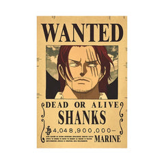 Anime Luffy Gear 5 One Pieces Bounty Wanted Posters