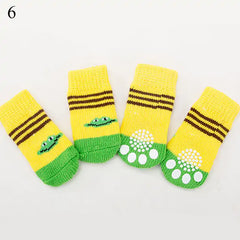 4-Piece Set Knitted Pet Socks