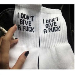 Humor Printed Crew Socks