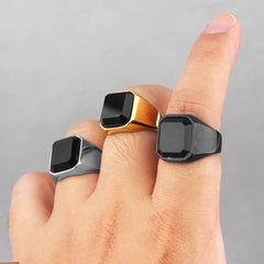 Balck Obsidian Ring