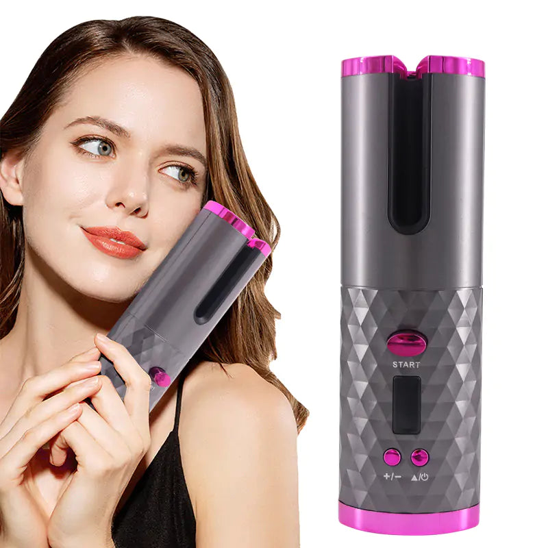 Ceramic Hair Curler Cordless - Auto Rotating