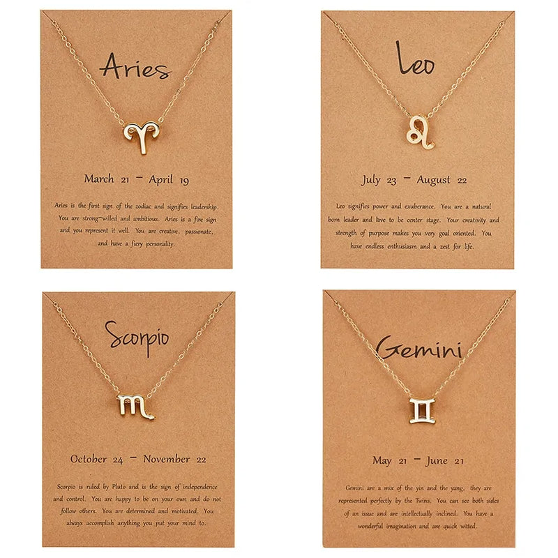 Zodiac Symbol Pendant Necklace