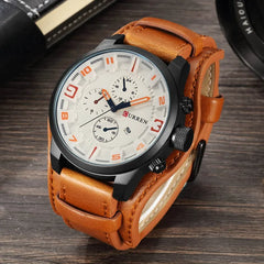 Uncharted Male Leather Wristwatch