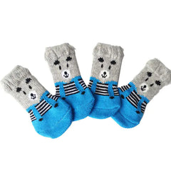 4-Piece Set Knitted Pet Socks