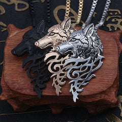 Wolf Head Pendant Necklace