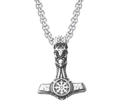 Viking Thor Hammer Pendant Necklace