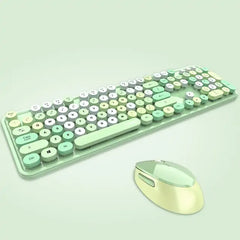 Wireless Round Keycap Keyboard Set