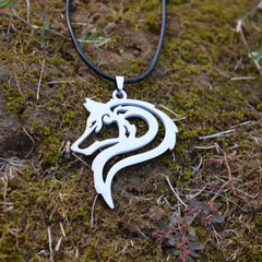 Viking Wolf Head Necklace Pendant