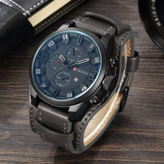 Uncharted Male Leather Wristwatch