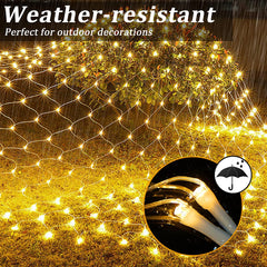 Net Mesh Solar Fairy Lights for Outdoors