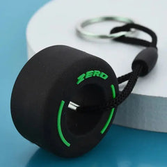 Soft Rubber Tire Keychain