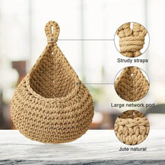 Wall Hanging Macrame Basket