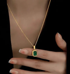 Emerald Pendant Necklace