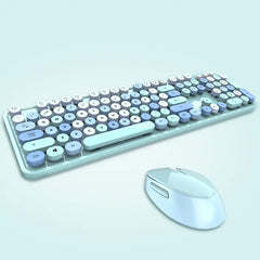 Wireless Round Keycap Keyboard Set