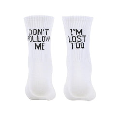 Humor Printed Crew Socks