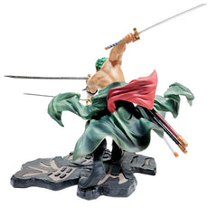 18CM One Piece Figure Roronoa Zoro Three-Blade