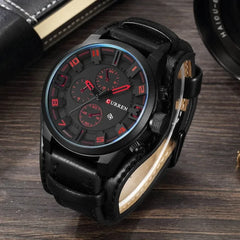 Uncharted Male Leather Wristwatch