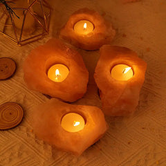 Natural Shape Crystals Candle Holder