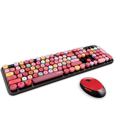 Wireless Round Keycap Keyboard Set