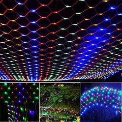 Net Mesh Solar Fairy Lights for Outdoors