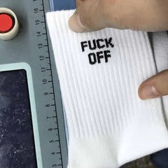 Humor Printed Crew Socks