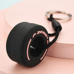 Soft Rubber Tire Keychain
