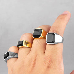 Balck Obsidian Ring